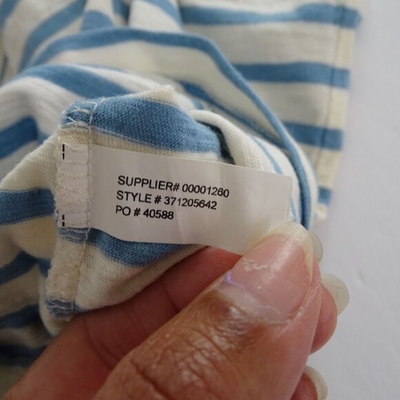 Ralph Lauren Striped Tank Top Girls Size 4 4T Blue Cream Cotton Nautical Summer - Picture 7 of 7